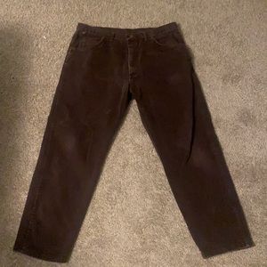 Wrangler rugged wear all brown deniem pants